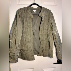 Chico's Textured Olive Blazer